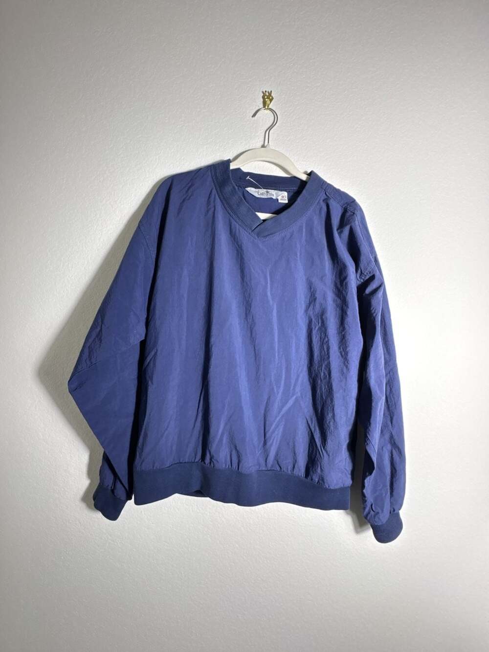 Vintage California Outerwear V-Neck Pullover Windbreaker Navy Blue Size S/CH